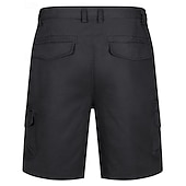 economico Classico-Per uomo Pantaloncini cargo Shorts Pantaloncini Estivi Elastico in vita Multi-tasche Tasca con Patta Semplice Comodità Indossabile Lunghezza al ginocchio All&#039;aperto Sport Quotidiano Moda Casual Nero