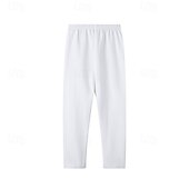 cheap Bottoms-Kids Girls&#039; Leggings Solid Color Streetwear Outdoor 4-12 Years Summer Black White Pink