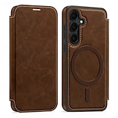 رخيصةأون جراب سامسونج-هاتف غطاء من أجل سامسونج جالاكسي S24 Ultra Plus س24 FE S23 Ultra S23 Plus ق 25 اس 25 بلس اس 25 الترا حالة الامتزاز المغناطيسي غطاء الوجه دعم الشحن اللاسلكي فتحة لبطاقة ضد الصدمات TPU