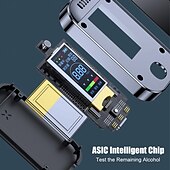 abordables Alarmes pour voiture-Éthylotest numérique portable porte-clés – affichage LED, alerte alcool 3 couleurs, sans contact, rechargeable par USB, précis et hygiénique, pour les conducteurs et l&#039;usage personnel