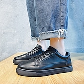 economico Sneakers Casual-sneakers casual bianche da uomo con chiusura a lacci e suola comoda – scarpe eleganti per tutti i giorni per camminare e per il tempo libero