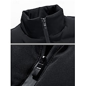 billiga Herrarnas puffer väst-Herr Pufferväst Gilet Quiltad väst Semester Dagligen Datum Mode Ledigt Höst vinter Ficka Polyester Håller värmen Bekväm Ensfärgat Dragkedja Hög krage Normal Svart Vin Rubinrött Blå Väst