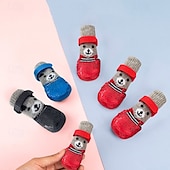 baratos Botas &amp; Protetores de Patas-Meias antiderrapantes para cães para evitar lamber as patas, sapatos para cães em pavimento quente, botas para cães pequenos, médios e grandes, botas com controle de tração &amp;protetores de patas para