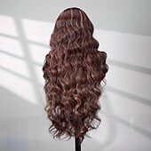 cheap Synthetic Lace Wigs-Synthetic Lace Wig Body Wave Style 30 inch Brown / Blonde Middle Part 13x4 Lace Front Wig Women's Wig Dark Brown