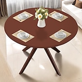 baratos Toalhas de Cozinha &amp; Mesa-capas para casa deluxe capa de mesa de vinil com elástico e forro de flanela grande padrão redondo oblongo oval