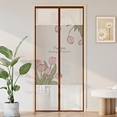 cheap Window Screen &amp; Door Screen-Flowers Magnetic Screen Door Heavy Duty Screen Door Mesh with Magnets, Privacy Door Curtain with Full Frame Tape,Automatical Closure, Easy Install