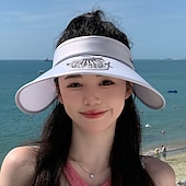 cheap Head Lights-1 Pc Women&#039;s USB Rechargeable Fan Hat Sunscreen Hat Beach Vacation Camping Wide brimmed Sunscreen Hat