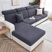 abordables Funda de sofá-Funda de cojín elástica para sofá, funda elástica para sillón seccional, sofá de dos plazas, 4 o 3 plazas, forma de L, sólida, suave, duradera, lavable
