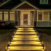 voordelige Grondlichten-4 stuks buitenzonnestapverlichting voor binnentuin, sfeerverlichting voor op het terras, waterdichte verlichting voor tuinpaden en decoratie