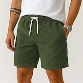 economico Pantaloncini casual-Per uomo Shorts Pantaloncini Estivi Pantaloncini casual Pantaloncini di velluto a coste Tasca Coulisse Elastico in vita Semplice Comodità Traspirante Corto All&#039;aperto Vacanza Canotta sportiva Casual