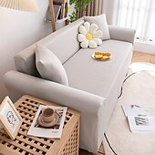 cheap Sofa Cover-Stretch Sofa Cover Slipcover Elastic Sectional Couch Armchair Loveseat 4 or 3 seater L shape Jacquard Grey Water Repellent Plain Solid Soft Durable Washable