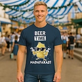 halpa T-paidat-T-paita Graafiset tulosteet baijerilainen Katutyyli T-paita Kuvitettu varten Miesten Aikuisten Kuuma leimaus varten Oktoberfest-olut Rento / arki
