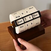 Недорогие Товары для дома-Вращающийся вечный календарь, 12-месячный и недельный настольный календарь обратного отсчета, настольное украшение для спальни, офиса или кафе