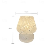 abordables lampe de chevet-Lampe champignon vintage, lampe de chevet en verre avec câble, lampe de table à intensité variable avec ampoule 3 couleurs, lampe de bureau rétro, veilleuse champignon, mini lampe LED pour bureau,