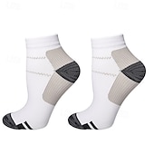 abordables Soins Personnels &amp; Santé-5 paires de chaussettes de compression courtes pour hommes et femmes, chaussettes de course à pied avec soutien de la voûte plantaire, support élastique du fascia sportif pour la salle de sport,