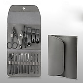 economico Cura Personale &amp; Salute-Kit per pedicure con tagliaunghie professionale 16 in 1, set per manicure, strumenti per la cura delle unghie in acciaio inossidabile, kit per la cura delle unghie con lussuosa custodia da viaggio in