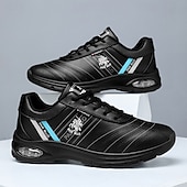 preiswerte Sneaker für Herren-weiße Sport-Sneaker für Herren mit rotem Akzent und leichtem Design – sportlich, stylisch, ideal für Freizeit und Sport