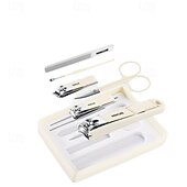 baratos Cuidados Pessoais &amp; Saúde-Conjunto de cortadores de unhas com ferramentas para cuidados com as unhas, kit de manicure e pedicure com estojo de armazenamento, conjunto de cortador de unhas de aço inoxidável para presente para