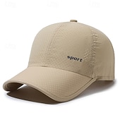 ieftine Accesorii pentru îmbrăcămintea de tenis-Șapcă de Baseball Șapcă de tenis Bărbați Șapcă Literă &amp; Număr Protecție Solară Confortabil la umezeală Respirabil pentru Tenis Baseball Pickleball Vară Negru Albastru Marin Închis Kaki