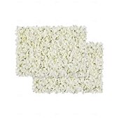 economico Piante e Fiori Artificiali-recinzione artificiale simulata, rete decorativa da giardino in rattan, recinzione telescopica in legno, parete di fiori finti per matrimoni, sfondo e decorazione del giardino