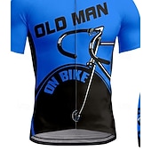 זול ערכות בגדי גברים-בגדי ריקוד גברים חולצת ג'רסי ומכנס קצר ביב לרכיבה שרוולים קצרים קיץ צהוב אודם כחול ים גראפי גיאומטרי אופניים קרם הגנה עמידות UV 3D לוח ייבוש מהיר כיס אחורי ספורט ביגוד