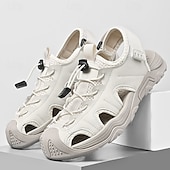 preiswerte Outdoor-Sandalen-Herrensandalen – weiße Outdoor-Wassersport-Sandalen mit verstellbaren Riemen und atmungsaktivem Mesh für Wander-, Strand- und Sommerabenteuer