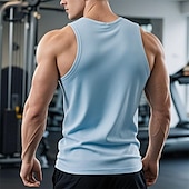 cheap Tank Tops-Men&#039;s Tank Top Vest Top Undershirt Sleeveless Shirt Sleeveless Crew Neck Summer Plain Fashion Designer Basic Classic Vacation Street Going out Black White Wine Top Tee for Men