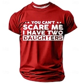 preiswerte Lustige T-Shirts für Männer-Herren T-Shirt Lustiger Vater &#039;Du kannst mir keine Angst machen ich habe zwei Töchter&#039; Grafik Kurzarm