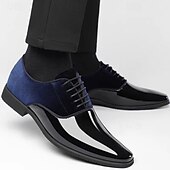 economico Scarpe Oxford-scarpe eleganti da uomo rosse lucide con finitura lucida - calzature formali eleganti e lucide per matrimoni, serate di gala e occasioni speciali
