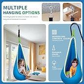 baratos Atividade ao Ar Livre-O balanço com luzes oferece efeitos de iluminação ajustáveis, tornando-o perfeito para uso interno e externo. Fácil de instalar, adequado para brinquedos com autismo