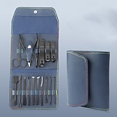 economico Cura Personale &amp; Salute-Kit per pedicure con tagliaunghie professionale 16 in 1, set per manicure, strumenti per la cura delle unghie in acciaio inossidabile, kit per la cura delle unghie con lussuosa custodia da viaggio in