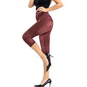 cheap Blue 3D Print-Women&#039;s Leggings Capri Pants 3D Print Chinos Vintage Streetwear Casual Calf-Length High Waist Plain Printing Comfy Soft Comfortable Stretchy Outdoor Street Black Red Blue Gray Summer Slim Fit