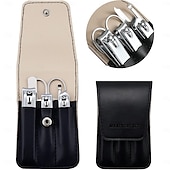 preiswerte Persönliche Pflege &amp; Gesundheit-Nagelknipser-Set, 6-teiliger Zehennagelknipser, Fingernagelknipser aus Edelstahl und Maniküre-Set aus PU-Leder, Geschenkideen