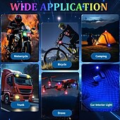 cheap Outdoor Bike Lights &amp; Reflectors-Wireless LED Strobe Lights with Remote Control 8 Colors USB Charing Waterproof Anti-Collision LED Emergency Warning Lights for Car Motorcycle Drone Aircraft Bike 4pcs