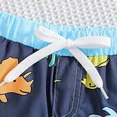 billige Badetøy-Baby Gutt One Piece Strandshorts utendørs Strand Barnas Dag Dyr Trykt mønster Grunnleggende Trykt mønster Badedrakter 4-7 år Sommer Blå
