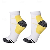 abordables Soins Personnels &amp; Santé-5 paires de chaussettes de compression courtes pour hommes et femmes, chaussettes de course à pied avec soutien de la voûte plantaire, support élastique du fascia sportif pour la salle de sport,