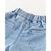 cheap Bottoms-Kids Girls&#039; Shorts Floral Streetwear Patchwork School 4-12 Years Summer Navy Blue Royal Blue Blue