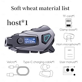 abordables Écouteurs pour casque moto-Casque Bluetooth K10 avec enregistrement DVR, radio FM, assistant vocal, réduction du bruit CVC, étanchéité IPX8, batterie 40h, audio HiFi pour la conduite à moto