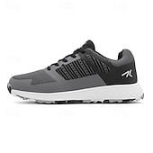 cheap Men&#039;s Golf Shoes-Men&#039;s Black and Gray Golf Shoes with Non-Slip Sole - Comfortable and Durable Footwear for Professional Golfers
