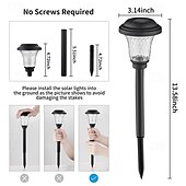 billige Pathway Lights &amp; Lanterns-2 stk. utendørs ganglys vanntette solcelledrevne plugglamper – ideelle for gårdsplasser, hagestier, plener, villaer og landskapsbelysning med fantastiske projeksjonseffekter