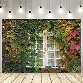 זול שטיח נוף-קיר חלון צמח ירוק תלוי שטיח קיר אמנות שטיח גדול קיר קישוט תמונה רקע שטיח וילון בית חדר שינה סלון קישוט