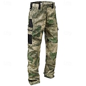 preiswerte Cargohosen-Herren Cargo-Hosen Hose Knöpfe Mehrere Taschen Einfach tragbar Outdoor Täglich Campen und Wandern Mode Klassisch Schwarz Grün