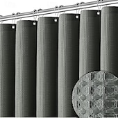 abordables Cortinas de ducha-Cortinas de ducha de tela gruesa texturizada de waffle Resistente a la humedad Forro con ganchos de acero inoxidable Calidad de lujo hotelera Verde salvia 180cm*180cm(70&quot;*70&quot;)