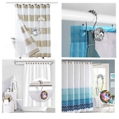 olcso Zuhanyfüggönyök-12 db Zuhanyfüggöny Horog Luxus Design Kerek türkizkék Gyémánt Kristály Csepp mely Csúszkáló Golyozókkal Van Ellátva Hableány Zuhanyfüggönyhöz Rozsdamentes Fém Ragyogó Zuhanyfüggöny Gyűrűk