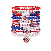 billige Kostymer for menn-USA Flagg armbånd Fritid Herre Dame Voksne Avslappet Festival Maskerade Uavhengighetsdag 4. juli Enkelt karnevalskostyme