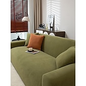 economico Copridivano-Copridivano jacquard da 1 pezzo, resistente all&#039;usura, elastico, in pelle scamosciata, tinta unita, di alta qualità, universale, per tutte le stagioni, spesso, antiscivolo.