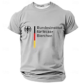 cheap Men&#039;s Funny T shirts-Men&#039;s Funny Slang German T Shirt Short Sleeve T shirt 3D Print Crew Neck Shirt Fashion Daily Basic Street Casual Daily White Green Gray Summer Spring All Seasons Clothing Apparel S M L XL XXL XXXL