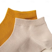 preiswerte Herren Elite Zubehör-Herren 1 Paar Socken No-Show und Liner-Socken Schwarz Weiß Farbe Einfach Schule Formell Outdoor Dünn Sommer Frühling Herbst Ganzjahres Täglich Lässig