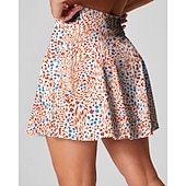ieftine Fuste și pantaloni scurți pentru femei-US Open Pentru femei Floral Fuste de tenis cu pantaloni scurți Imprimare Respirabil Tenis Golf Badminton Verde Deschis Albastru Portocaliu Îmbrăcăminte de tenis