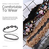 economico Accessori per acconciature-Fasce elastiche con perline e cristalli, per donne e ragazze